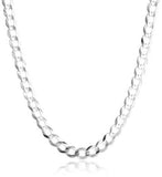 14K White Gold Curb Chain