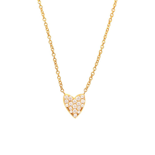 Pavé Diamant Herz Halskette
