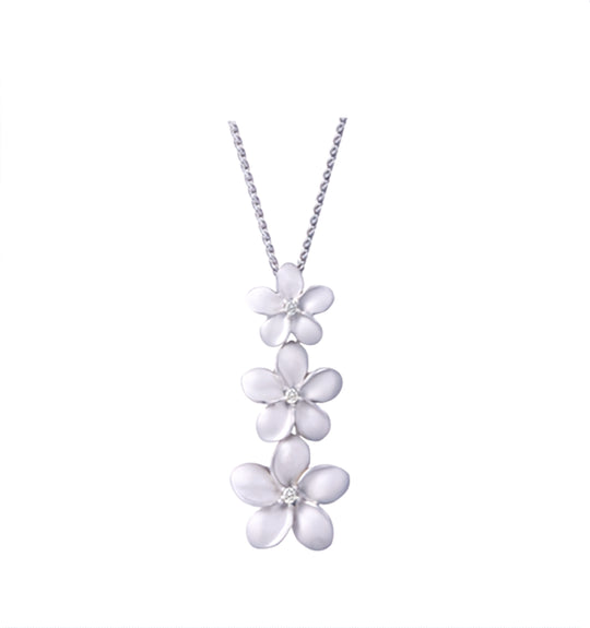 11mm 14K Gold Plumeria Dia mit Diamond