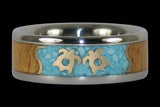 Two Turtles Titanium Ring