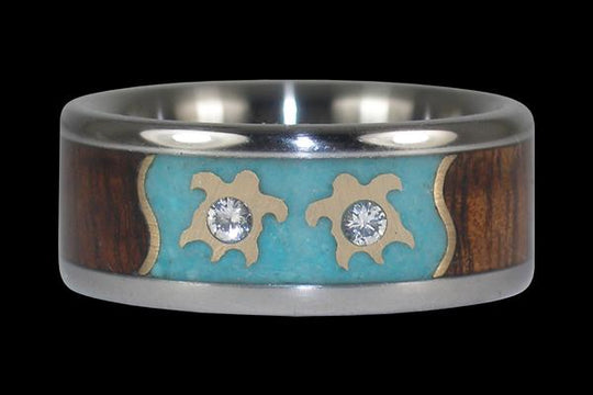Gold Turtle Diamond Titan Ring