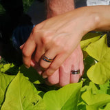 Hawaiian Koa Wood Inlay Titanium Ring