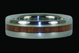 Koa Wood Titanium Ring