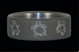 Titanring mit zwei Schildkröten