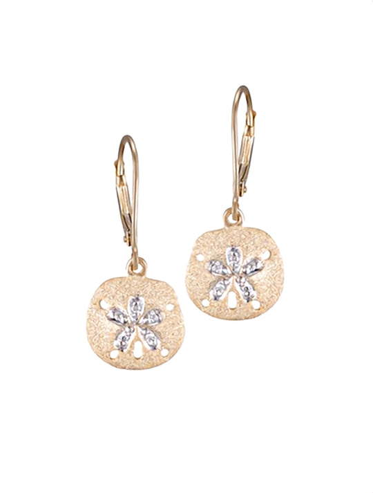 14K Gelbgold Hibiskus Ohrringe