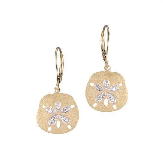 14K Gelbgold Hibiskus Ohrringe