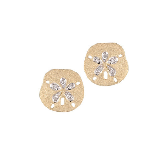 14K Gelbgold Hibiskus Ohrringe