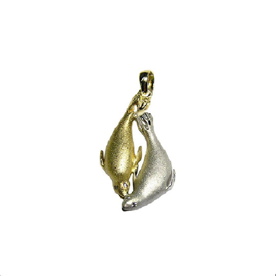11mm 14K Gold Plumeria Dia mit Diamond