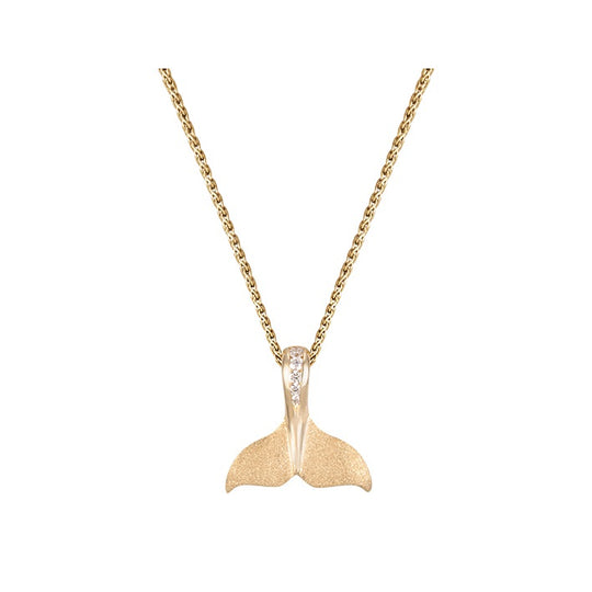 11mm 14K Gold Plumeria Dia mit Diamond