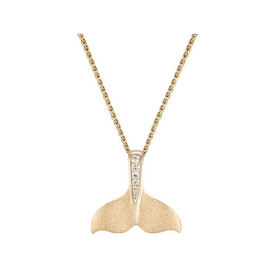 11mm 14K Gold Plumeria Dia mit Diamond