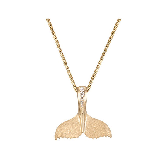 11mm 14K Gold Plumeria Dia mit Diamond