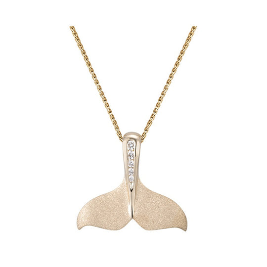 11mm 14K Gold Plumeria Dia mit Diamond