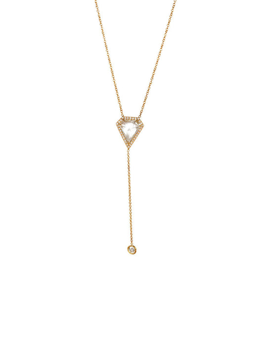 Kite Lariat Halskette mit Lünette Diamant Tropfen